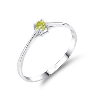 3mm Peridot CZ Silver Ring CSR-150-3